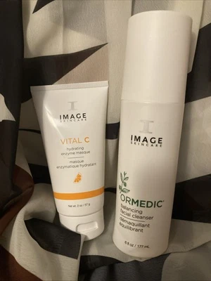 Limpiador facial equilibrador Image ORMEDIC nuevo (abolladura en botella) y máscara hidratante Foto 1 de 4