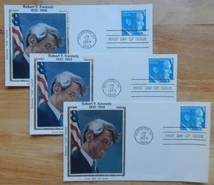 Set of 3 Vintage First Day of Issue Stamped Envelopes 1979 - Robert F. Kennedy - Picture 1 of 5