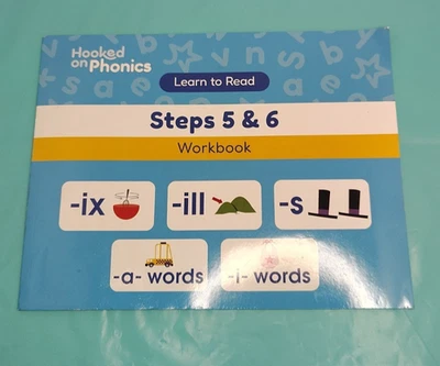 Hooked on Phonics Learn to Read Steps 5 & 6 Workbook 2023 Preschool Kindergarten - Image 1 of 4