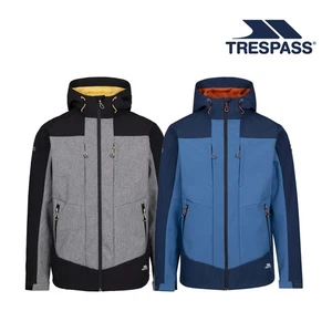Trespass Mens Softshell Jacket with Grown On Hood and Zip Pockets Tamston - Picture 1 of 5
