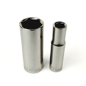 Vintage Allen Tools 3/8 Drive 3/4” and 3/8" Deep Well Sockets 1064 & 1058 - USA - Picture 1 of 5