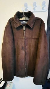 Dockers Faux Suede Shearling Lined Bomber Jacket Men's - Picture 1 of 5