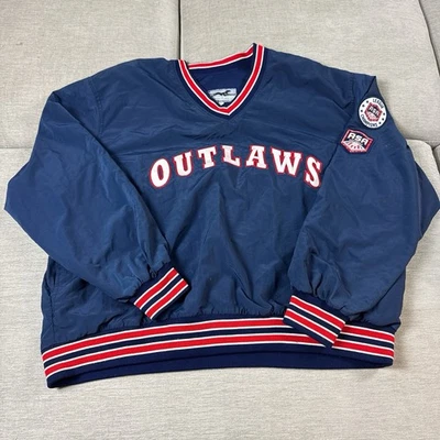 Blue Outlaws V-Neck Pullover Windbreaker Jacket Mens Size 3XL ASA CHAMPION - Image 1 of 4