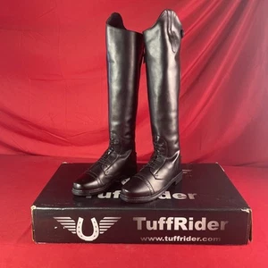TuffRider Ladies Starter Back Zip Field Boots Black - Size 9 Slim - New! - Picture 1 of 8