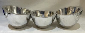 Vintage 2004 Neil Cohen 6271 Nambé Trio Condiment Set Silver Metal Dipping Bowls - Picture 1 of 6