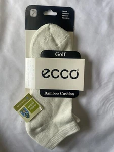 Calze alla caviglia uomo ECCO golf bambù ammortizzate crema (1 paio) calzino US taglia 10-13 nuove - Foto 1 di 6