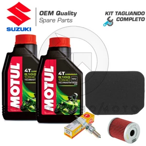 KIT TAGLIANDO FILTRI + OLIO + CANDELA per SUZUKI BURGMAN 400 ANNO 1998 1999 2000 - Foto 1 di 6