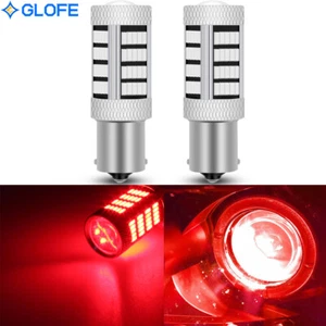 Bombilla trasera de freno LED rojo 1156 P21W 2 piezas sin errores para BMW Audi Lexus - Imagen 1 de 7
