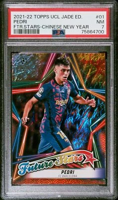 Pedri 2021 Topps UEFA Jade Edition Future Stars Chinese New Year PSA 7 #01 - Image 1 of 2