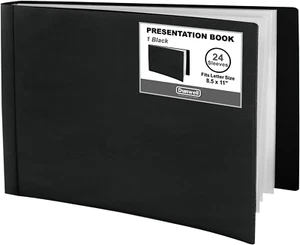 Dunwell 8.5X11 Portfolio Binder (Horizontal), Plastic Presentation Book, 24 Pock - Picture 1 of 12