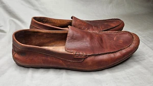 Born Slip On Loafers Mens 13 Brown Leather Driving Shoes Moc Toe Comfort Walk - Picture 1 of 8