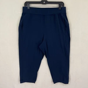 Leggings recortados azules Lululemon Athletica bolsillos ropa deportiva para mujer talla 10 - Imagen 1 de 8