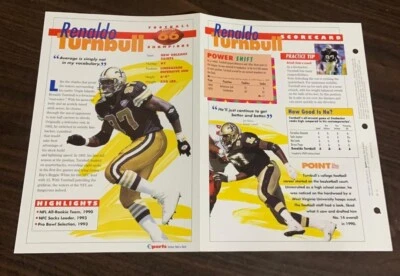 Renaldo Turnbull  -1995 Sports heroes, feats & facts/Football Champions - Image 1 of 2