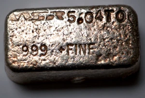 WSR 5,04 Oz Vintage 999 + Feinsilberbarren gegossen Vintage Western Staaten Veredelung - Bild 1 von 6