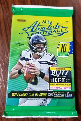 2018 Panini Absolute Football 10 Card Pack - Josh Allen RC? See checklist within - Image 1 of 2