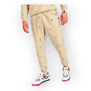 Jordan Essentials Holiday Fleece Sweatpants - Rattan (Cream) Mens Size 2XL NWT - Picture 1 of 6