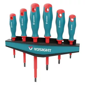 6PCS Screwdriver Set Magnetic Tip with Organizer - 3 Phillips & 3 Slotted - Picture 1 of 8