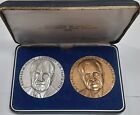 1972 Richard Nixon Journey For Peace Silver/Bronze Medal Set in Case