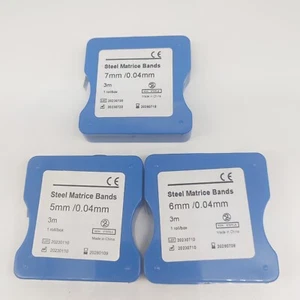 Dental Metall Matrix Bänder Striproll Edelstahl Breite 5/6/7 mm 0,04 mm - Bild 1 von 10