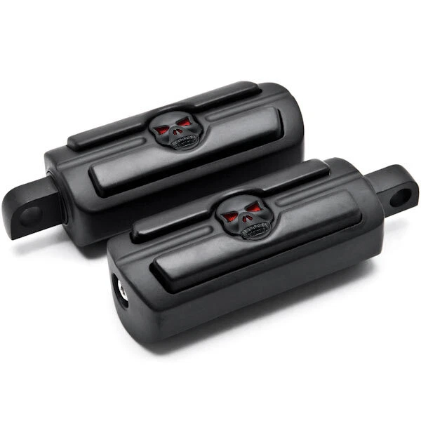 Harley Davidson (All Years) Skull Head Front & Rear Foot Peg Foot Rests Black - Image 1 of 4