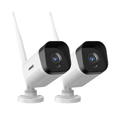 ANNKE 2x 3MP Wireless Outdoor CCTV Security Camera Two Way Audio Human Detection - Image 1 of 4
