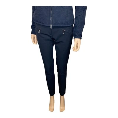 Pantalones al tobillo BARBARA BUI para mujer 30x30 negros ajustados moto cremallera frontal texturizada Foto 1 de 4