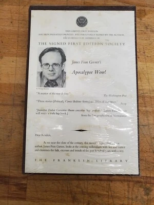 Apocalypse Wow! James Finn Garner THE FRANKLIN LIBRARY 1st Ed Signed/SEALED - Image 1 of 3