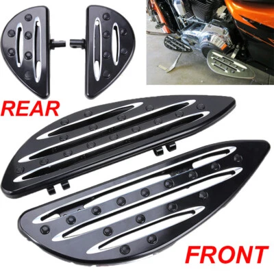 CNC Front / Rear Floorboards Foot Pegs Fit For Harley Touring Glide Softail Dyna - Image 1 of 4