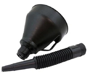 Gas Oil Water Fuel Funnel 14in Black FAST SHIPPING - Picture 1 of 4