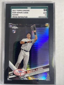 Aaron Judge 2017 RC Topps Chrome Catching Prism Refractor SGC 10💎 #169📈 - Bild 1 von 6