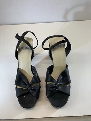 American Eagle Women's Eliose Black tie open toe Strappy Shoes Size 7.5 - Image 1 of 4