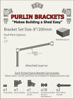 Attached Skillion Lean-to Shed 8inch C Section Purlin Bracket Set-garage-farm
