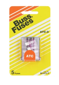 Buss Fuses ATC-3 Automotive  5 Pack NEW in package - Picture 1 of 1