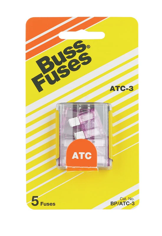 Buss Fuses ATC-3 Automotive  5 Pack NEW in package - Image 1 of 1