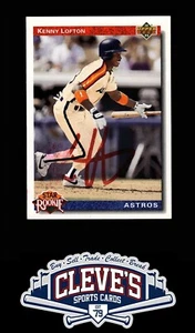 1992 UPPER DECK KENNY LOFTON RC  AUTO BECKETT AUTHENTICATED AUTOGRAPH ASTROS - Picture 1 of 2