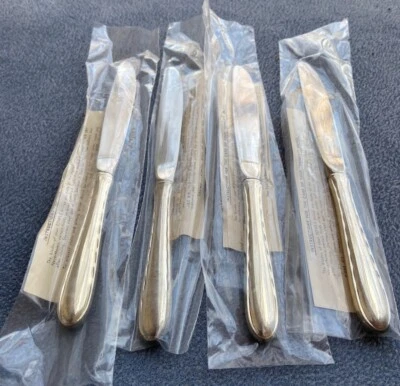 FOUR Towle Sterling Silver Flutes Butter Spreaders New in Package - Image 1 of 4