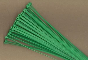 100 8" Zoll lang 40# Pfund GRÜN Nylon Kabelbinder Reißverschluss Ty Wraps HERGESTELLT IN DEN USA - Bild 1 von 1
