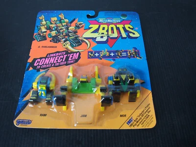 Very Rare ZBOTS  3 Pac RAM, JAM, MOR,  MICRO MACHINES GALOOB - Image 1 of 3