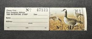 WTDstamps - 1988 KENTUCKY - State Duck Stamp - Mint OG NH **HUNTER TYPE** - Picture 1 of 2