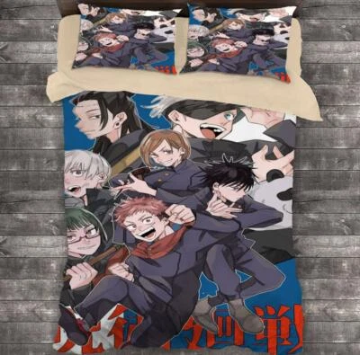 Jujutsu Kaisen 3tlg.4tlg Bettwäsche Bettwäschegarnitur Deckenbezug Bedding Set  - Bild 1 von 4
