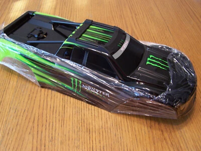 Fits Traxxas 1/10 WIDE-MAXX Monster Energy Green Black Body Clip Less 89086-4 - Image 1 of 4
