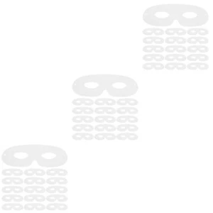  Set of 3 Hand Painted Mask Child Cosplay White Masks Blank Eye to Decorate - Afbeelding 1 van 12