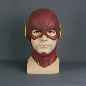 The Flash Allen Mask Latex Full Head Hood Halloween Mask Cosplay Superhero Prop - Picture 1 of 9