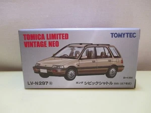 TOMY TEC Tomica Limited Vintage Neo LV-N297a 1/64 Honda Civic Shuttle 56i Beige - Picture 1 of 1