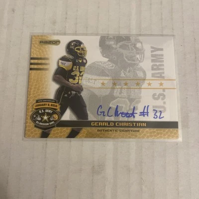 2010 Razor US Army All American Bowl Gerald Christian Auto Autograph - Image 1 of 2