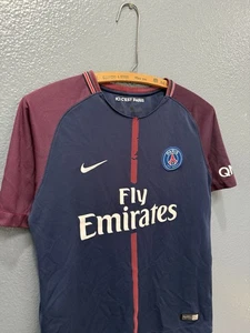 2017 Nike Paris St.Germain PSG Blue Soccer Jersey Size XS Blue  - Picture 1 of 6