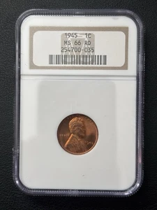 1945 NGC MS 66 RD United States / American Lincoln Wheat Cent. - Picture 1 of 4