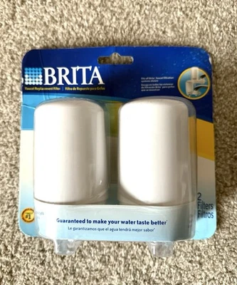 BRITA Faucet Replacement Filters 2 PACK  White FF100 & OPFF-100 NEW SEALED - Image 1 of 4