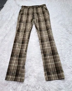 Suslo Couture Herren kariert Chino Golf adrette Stretch Hose Pants Größe 30x30 - Bild 1 von 13