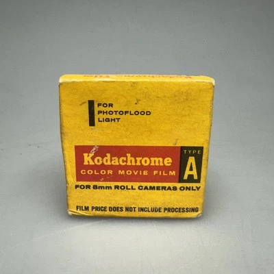 Película de película a color Kodachrome vintage de 8 mm tipo A 25 ft doble rollo 1962 sin abrir EE. UU. Foto 1 de 4